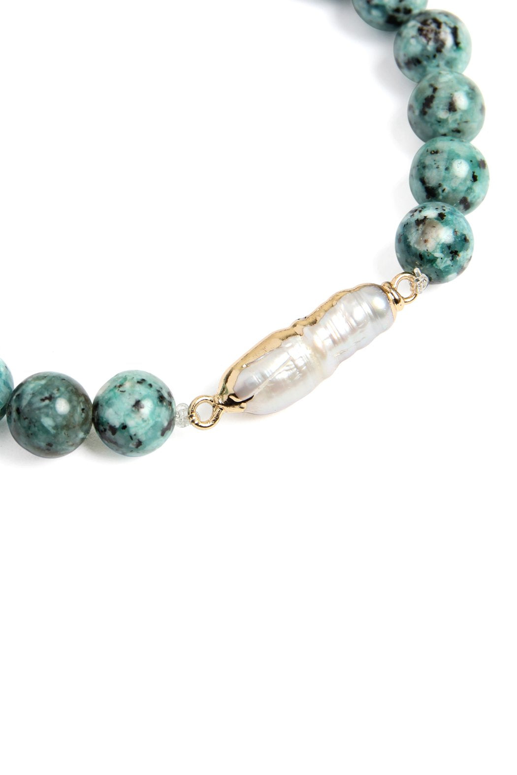 Riah Fashion - Glass and Natural Beads Pearl Charm Bracelets - 4 COLORS -