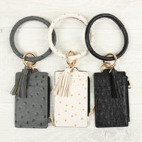 Thumbnail for Riah Fashion - Ostrich Id Card Keychain - 5 COLORS -