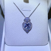 Thumbnail for 3 Carat Moissanite 925 Sterling Silver Heart Pendant Necklace