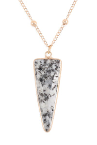 Thumbnail for Arrowhead Shape Stone Pendant Necklace - 6 COLORS -