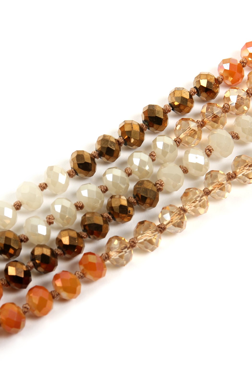 Riah Fashion - Multi Tone Glass Beads Necklace - 14 COLORS -