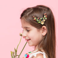 Thumbnail for SAND BY SAYA N.Y. - Cactus- Kids Hair Pin Cactus - Girls Rhine Stone Embroidered Accessory - 1 COLOR -