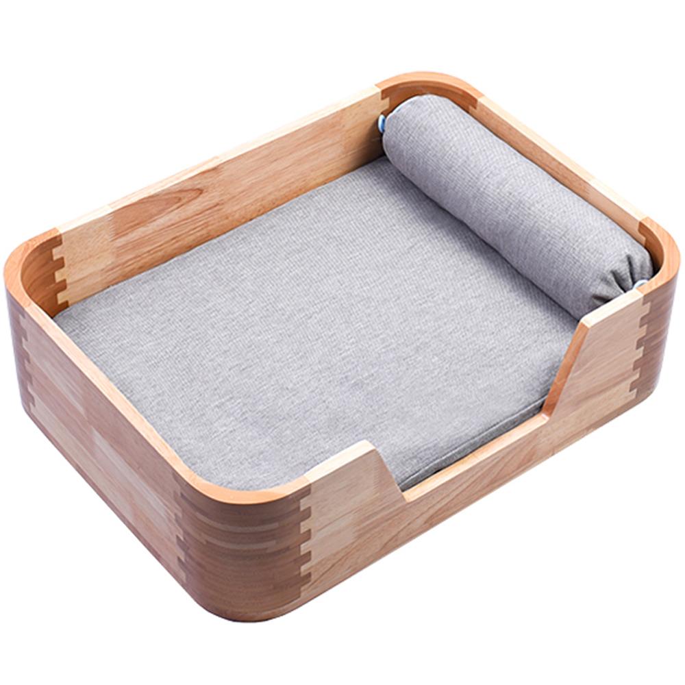 Instachew -  Nakori Pet Bed With Rounded Edge Design, Removable Covers, and Pillow, Soft Bed for small Dogs & Cats - 1 COLOR -