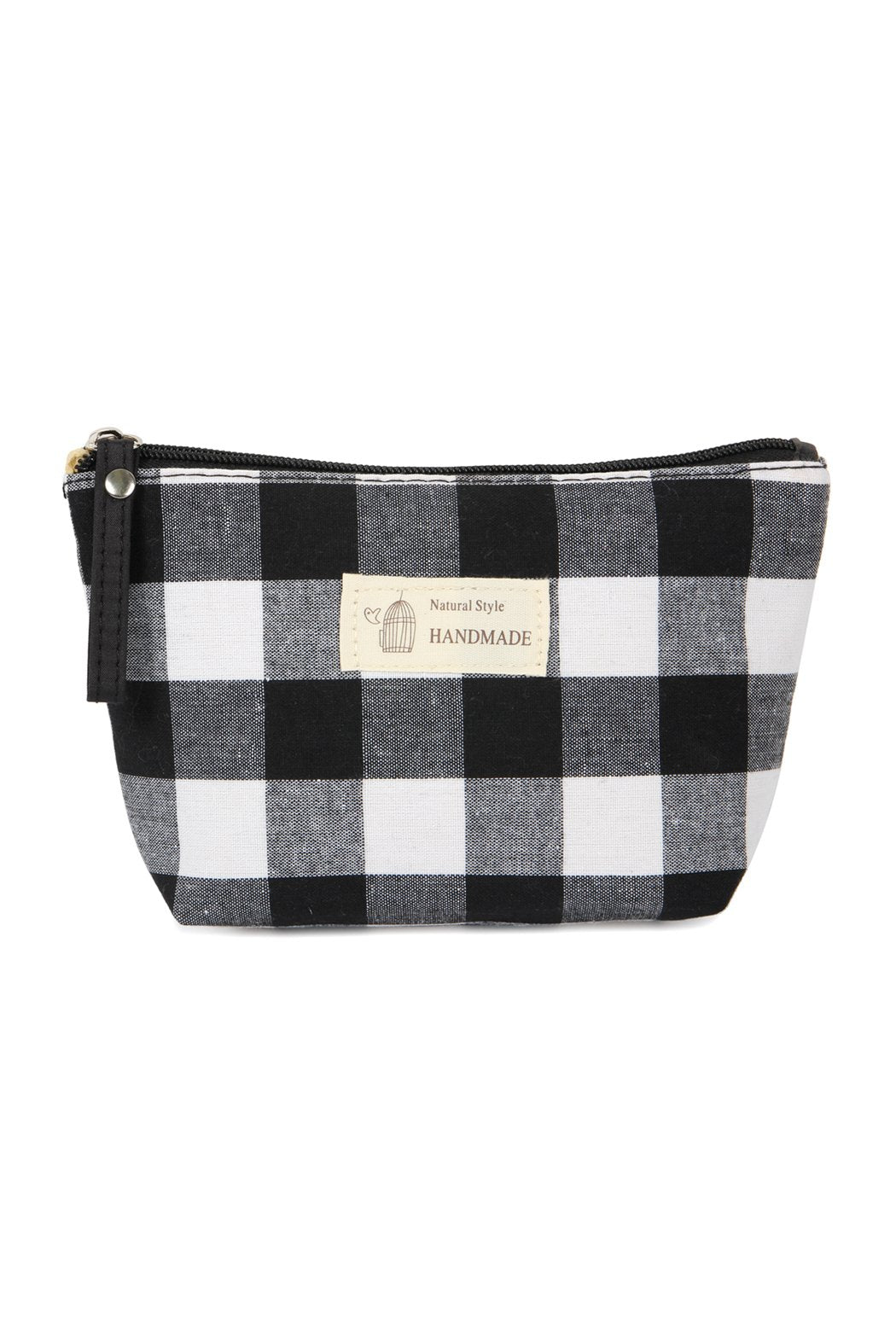 Riah Fashion - Plaid Design Cosmetic Bag - 2 COLORS -