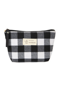 Thumbnail for Riah Fashion - Plaid Design Cosmetic Bag - 2 COLORS -