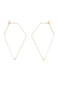 Thumbnail for Riah Fashion - Polygon Shape Brass Earrings - 3 FINISHES