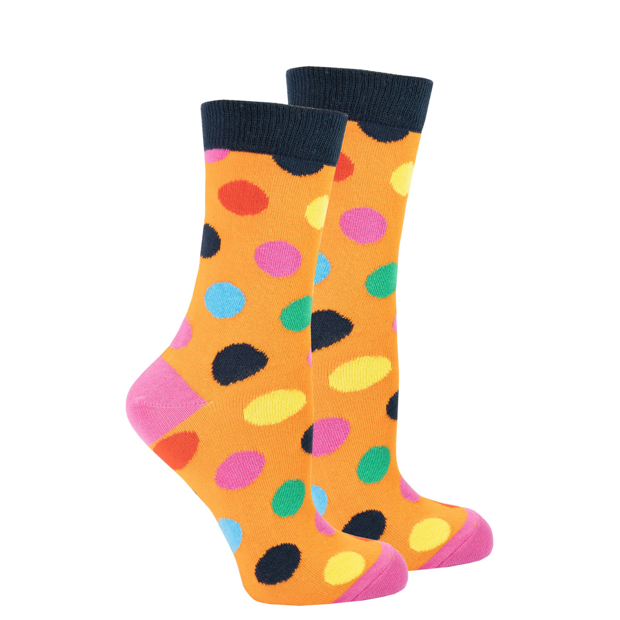 Women's Mandarin Dot Socks - 1 COLOR -