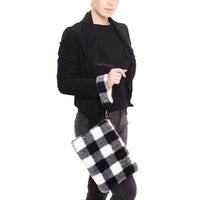 Thumbnail for Riah Fashion - Black Buffalo Plaid Wristlet Clutch Crossbody Bag - 1 COLOR -