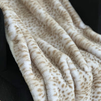 Thumbnail for Brown Taupe Savannah Cat Faux Fur Luxury Throw Blanket - 14 SIZES -