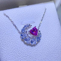 Thumbnail for 1 Carat Moissanite 925 Sterling Silver Heart Necklace