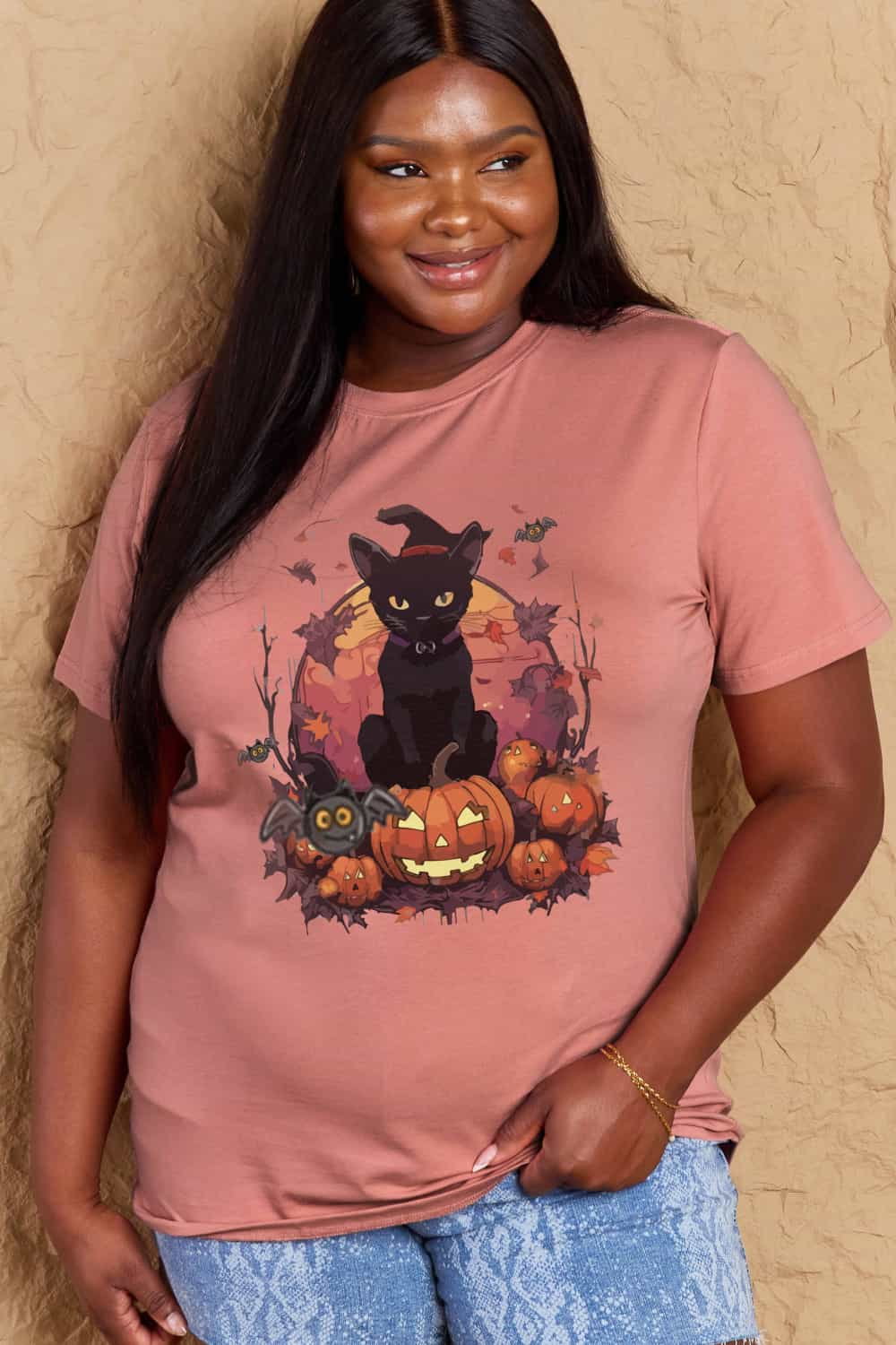 Simply Love Full Size Halloween Theme Graphic T-Shirt - SIZES S THRU 3XL - T - 3 COLORS -