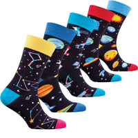 Thumbnail for Men's Outer Space Socks - 5 PACK -