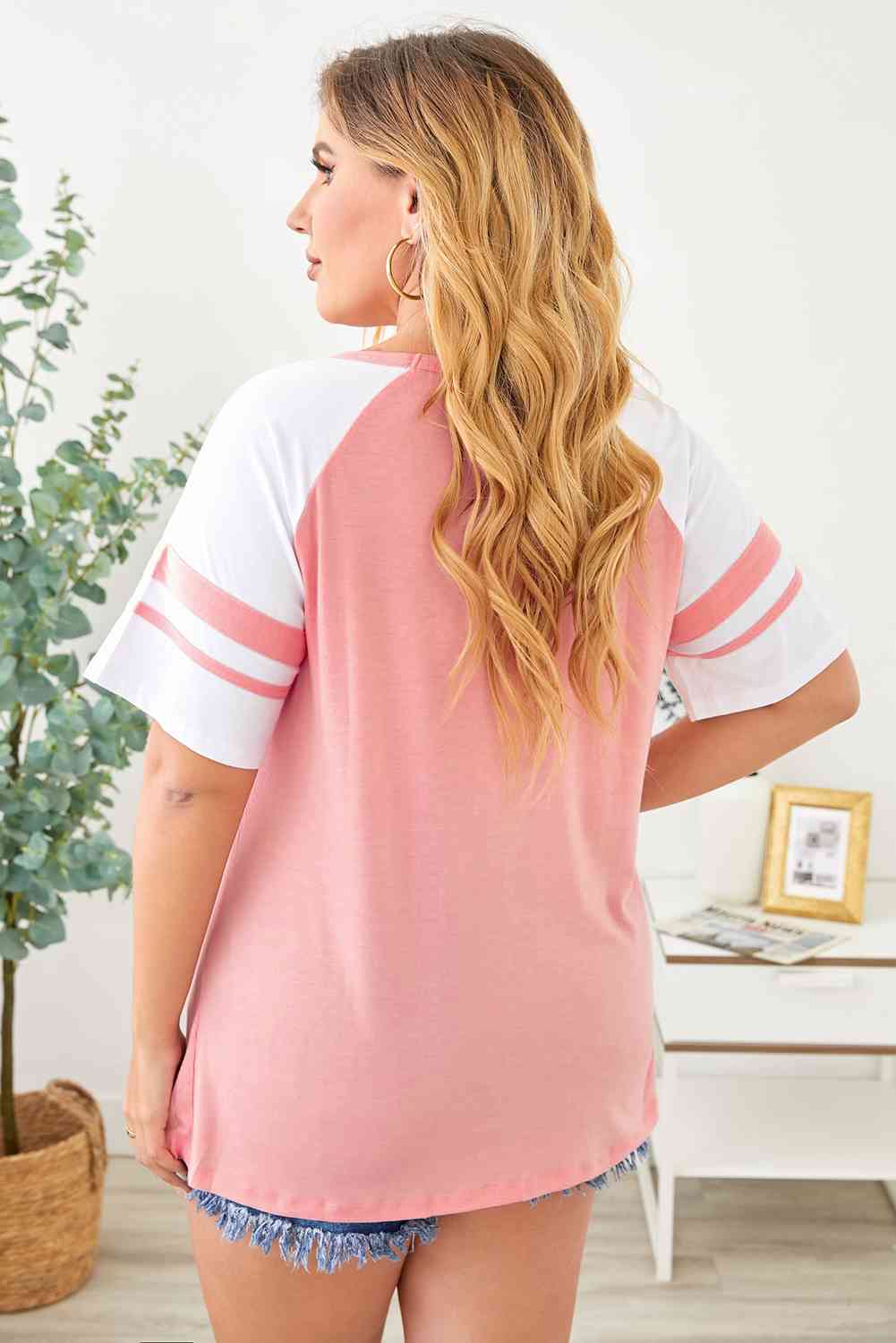 Plus Size Easter Egg Graphic Crisscross Tee Shirt - SIZES 1XL THRU 5XL - T - 1 COLOR -