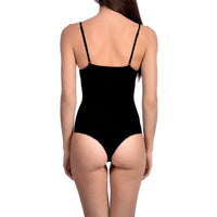 Thumbnail for Seamless Shaping Body Suit With Thong Bottom Black -