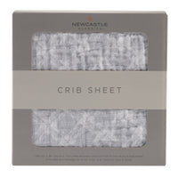 Thumbnail for Newcastle - Glacier Grey Plaid Cotton Muslin Crib Sheet -