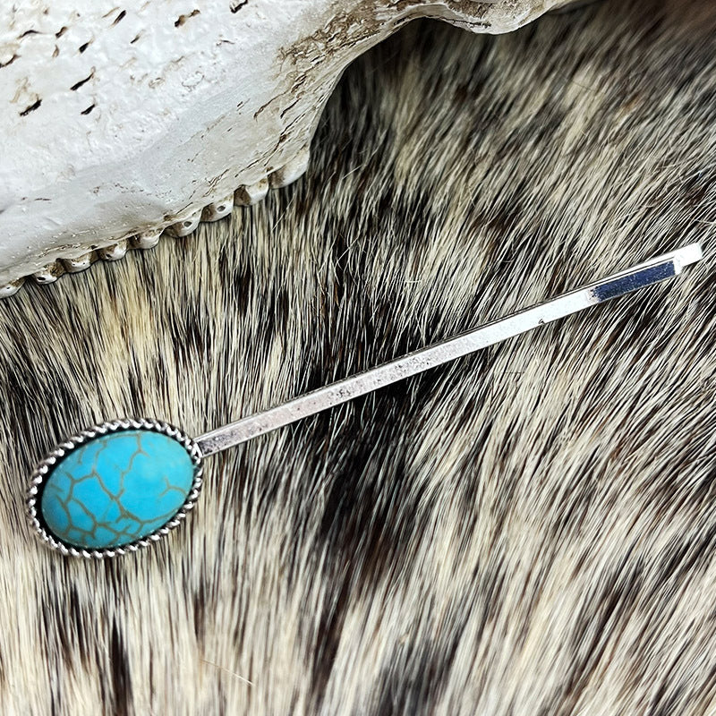 Turquoise Alloy Hairpin - T - 6 STYLES -