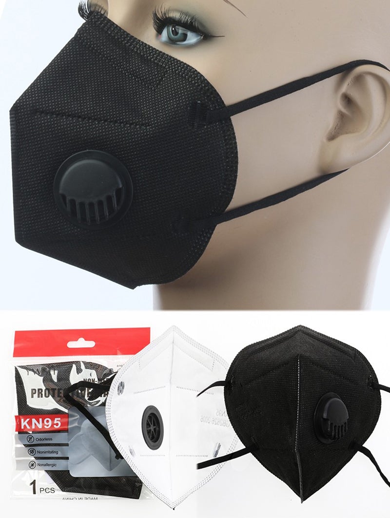 1 Box of KN95 Black Masks - (10pcs) -