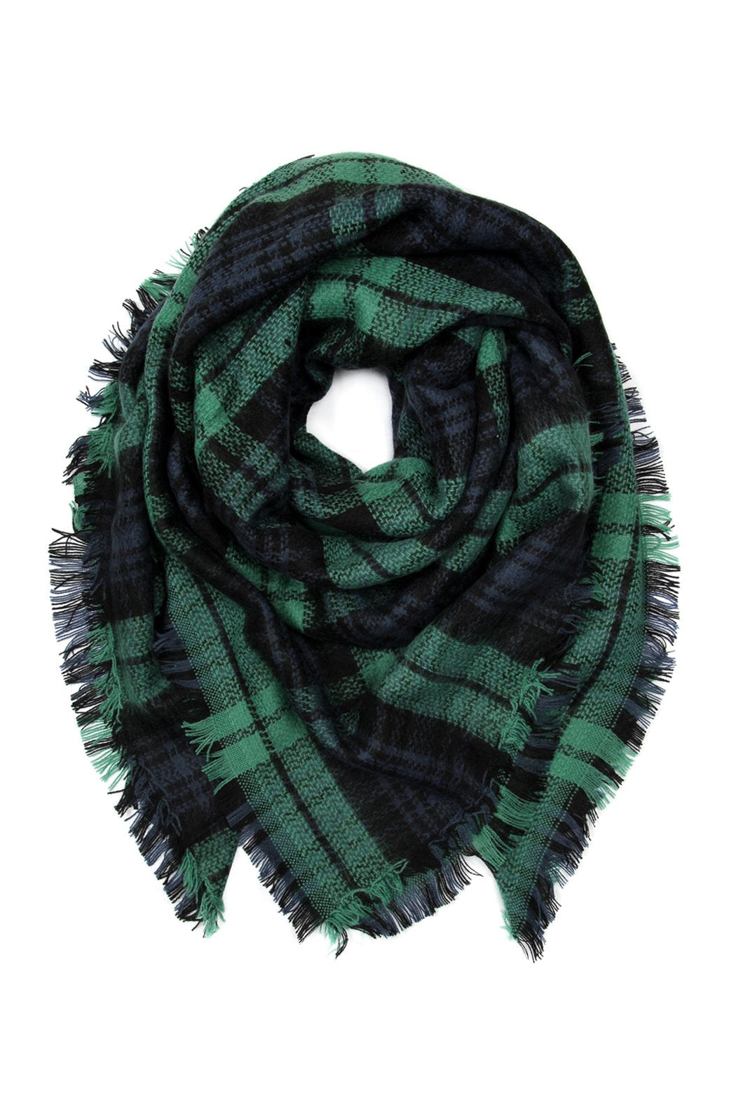 Riah Fashion - Fringe Blanket Scarf - 1 COLOR -