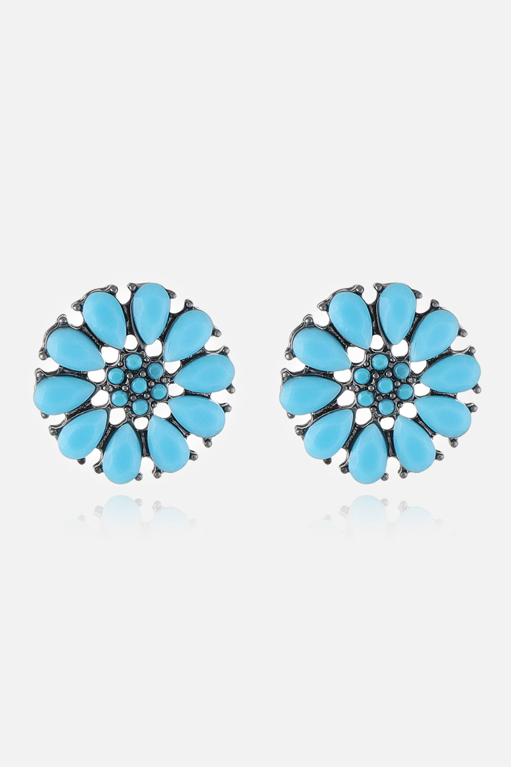 Turquoise Stud Earrings - T - 8 STYLES -