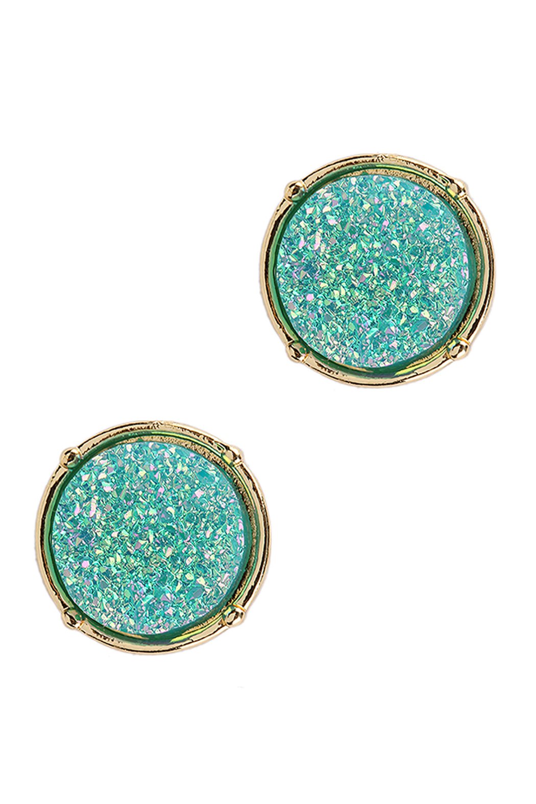 Druzy Round Post Earrings - 18 COLORS -