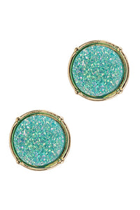 Thumbnail for Druzy Round Post Earrings - 18 COLORS -