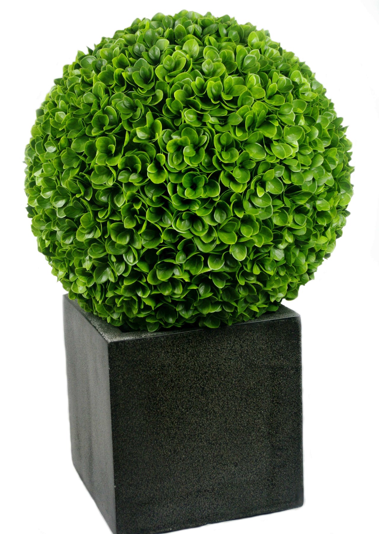 Artificial Rose Clover Topiary Ball 17" UV Resistant - SET OF 2 -