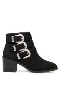 Thumbnail for London Rag - Goth Big Buckle Ankle Boots - 1 COLOR -