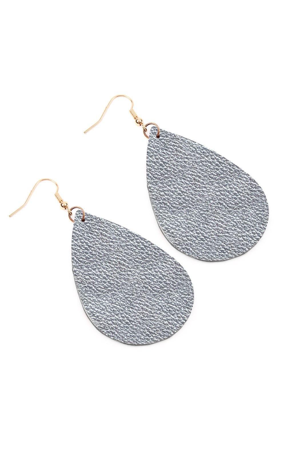 Teardrop Leather Earrings - 18 COLORS -