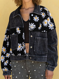 Thumbnail for Floral Dropped Shoulder Shacket - T - 2 COLORS -