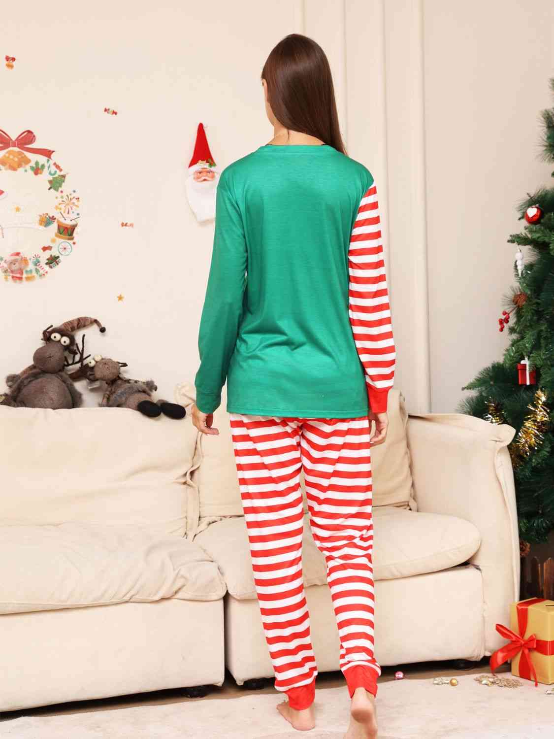 WOMEN Full Size MERRY CHRISTMAS Top and Pants Set - T -