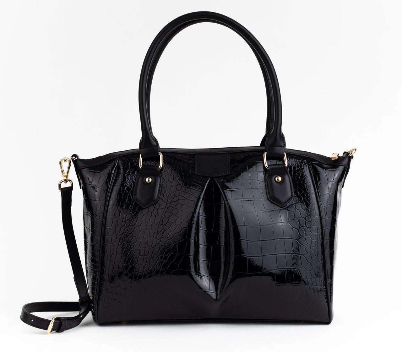 GUNAS NEW YORK - Madison - Black Croc Vegan Bag - 1 COLOR -