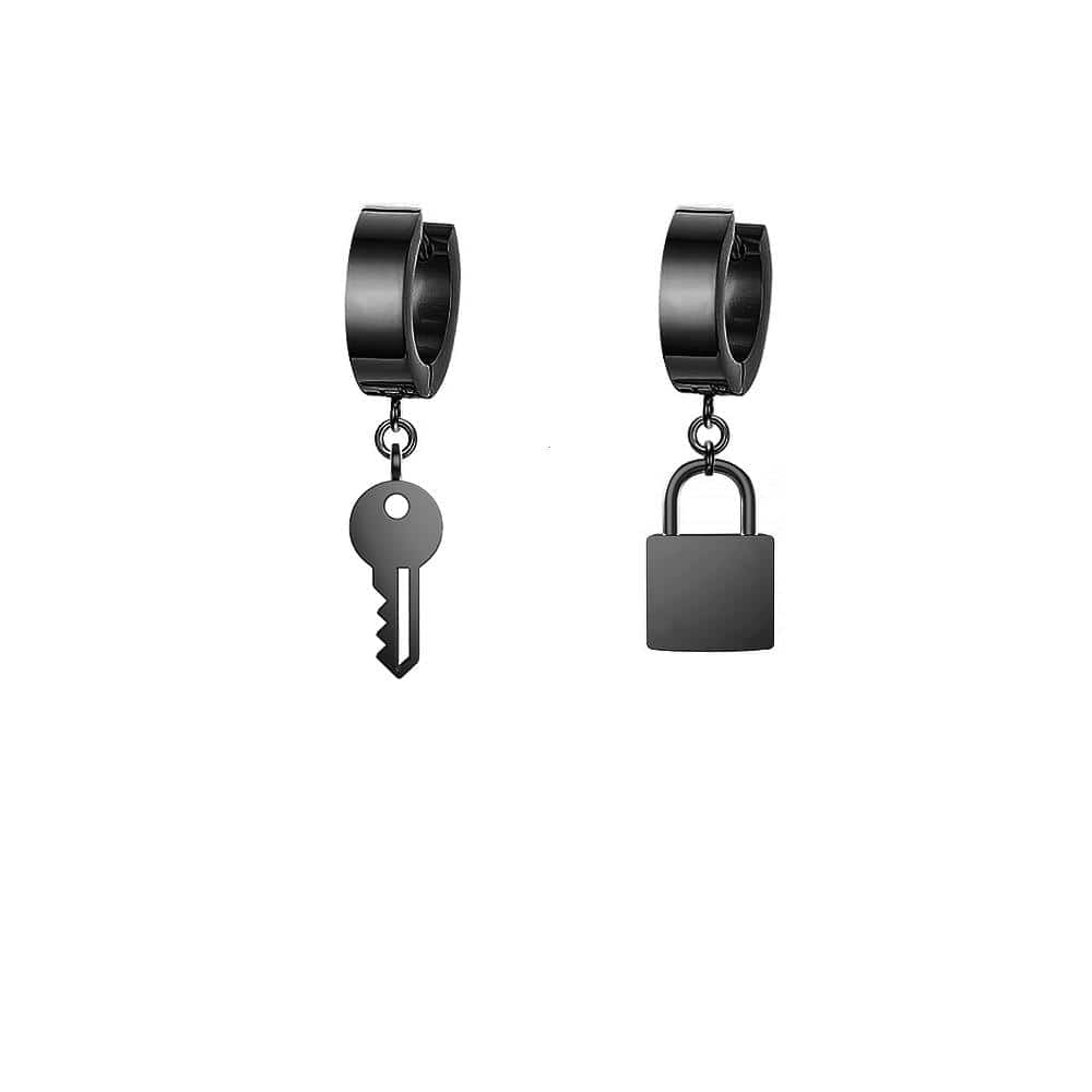 Mister - Lock & Key Earrings - 3 COLORS -