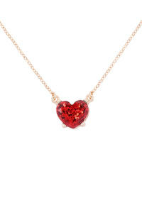 Thumbnail for Heart Glitter Epoxy Necklace - 9 COLORS -