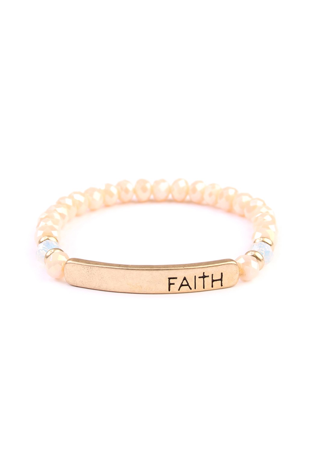 "Faith" Rondelle Beads Bracelet - 8 COLORS