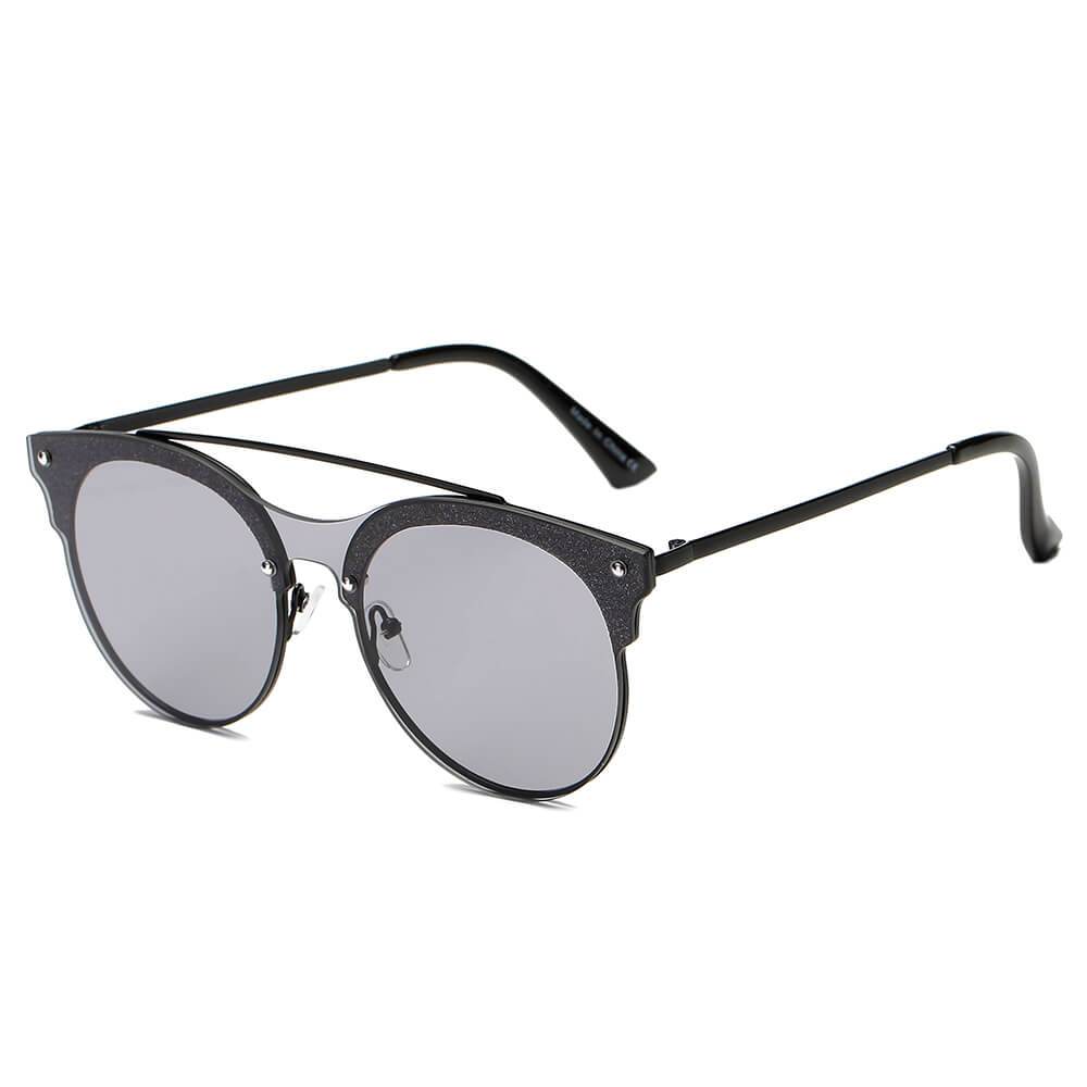 Endicott | S3011 - Round Circle Brow-Bar Tinted Lens Sunglasses - 5 COLORS -