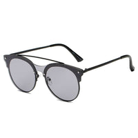 Thumbnail for Endicott | S3011 - Round Circle Brow-Bar Tinted Lens Sunglasses - 5 COLORS -