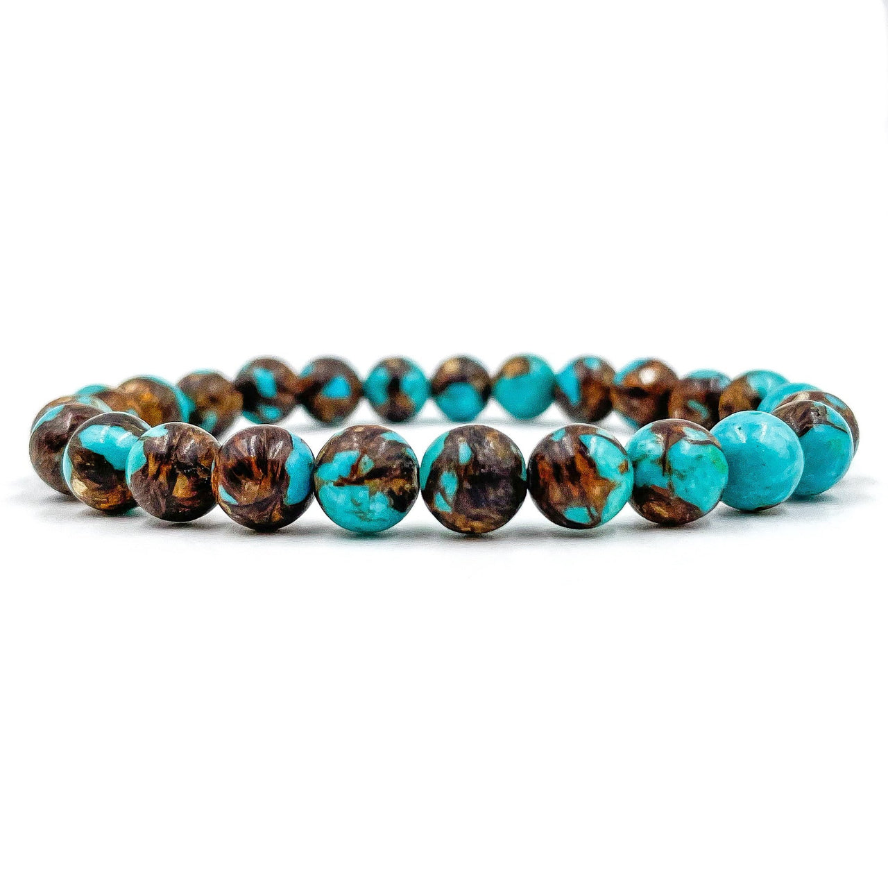 Union - Bronzite Turquoise Gemstone Beaded Bracelet -