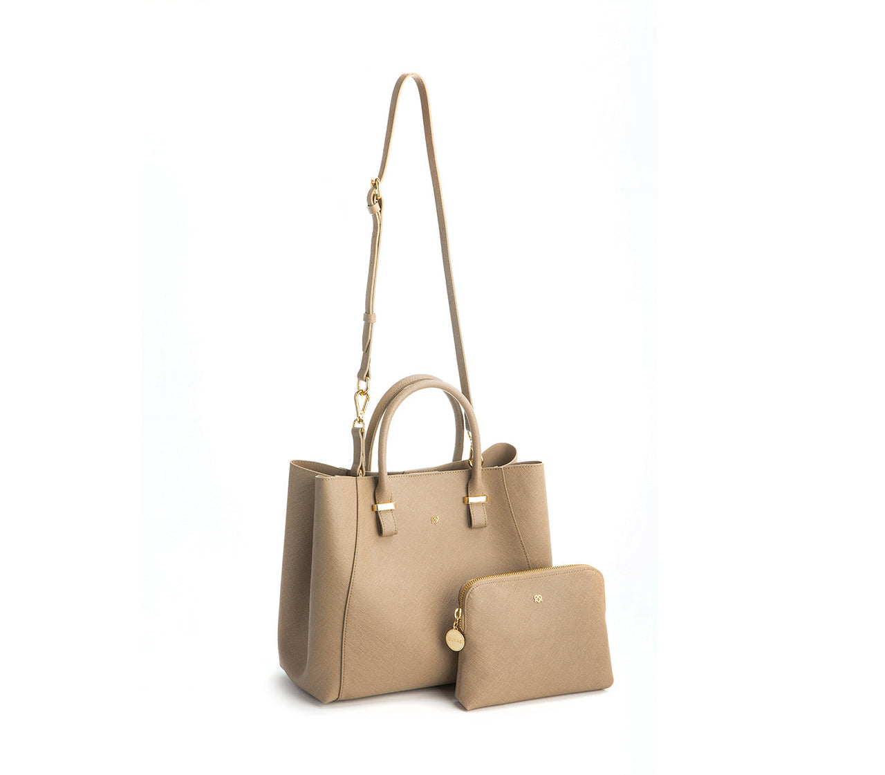 GUNAS NEW YORK - Jane - Light Brown Vegan Leather Satchel with dust bag - 1 COLOR -