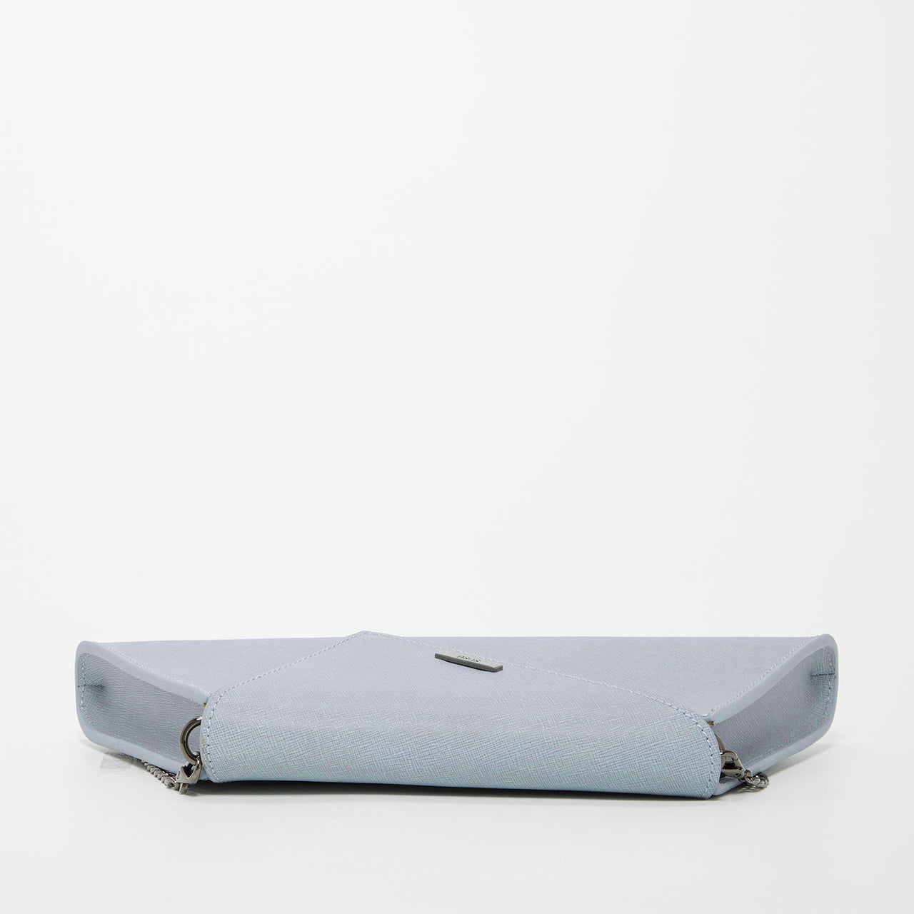 Angelica Faded Denim Leather Clutch -