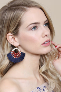 Thumbnail for Riah Fashion - Classic Fan Tassel Earrings - 7 COLORS -