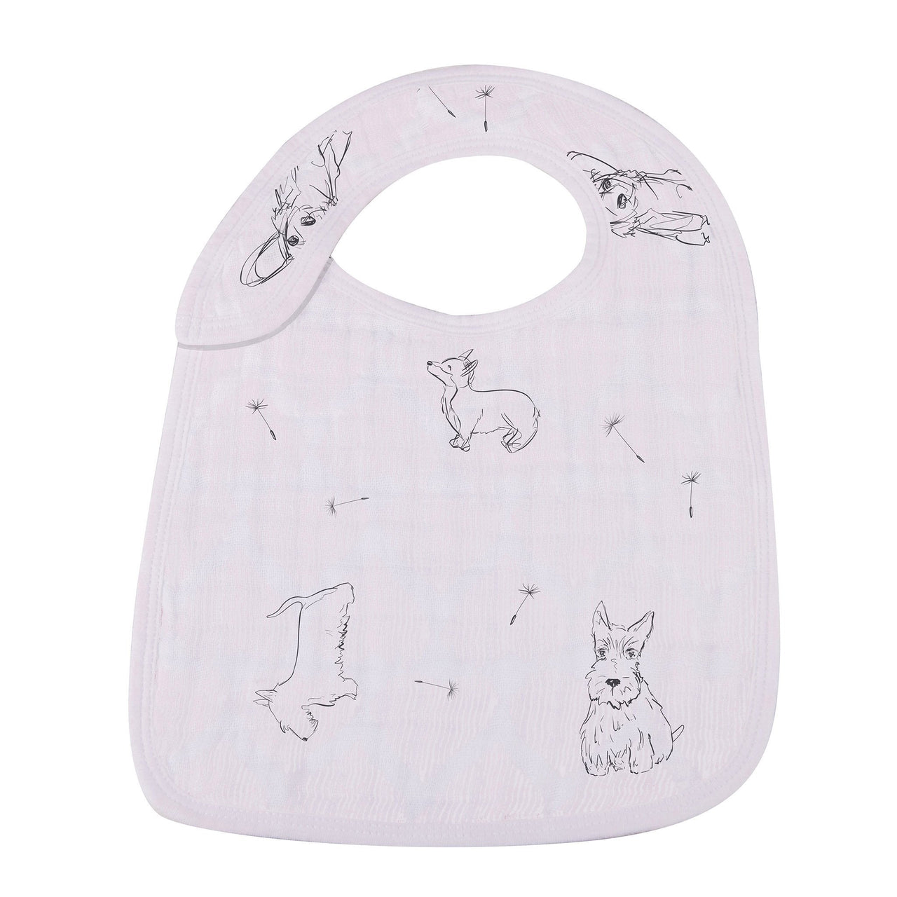 Newcastle - Dandelions Bamboo Muslin Snap Bibs 3pk -