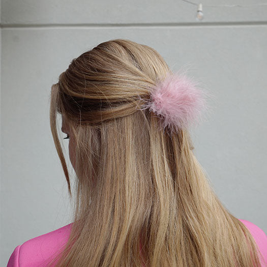 SAND BY SAYA N.Y. - Feather Hair Pin - White, Gray and Pink - 3 COLORS -