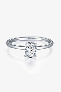 Thumbnail for 1 Carat Moissanite 925 Sterling Silver Solitaire Ring