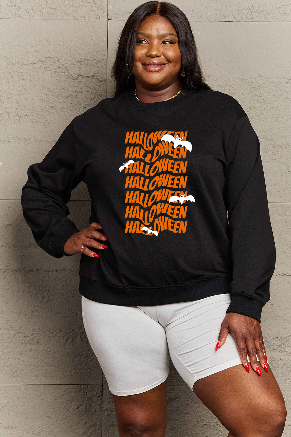 Simply Love Full Size HALLOWEEN Graphic Sweatshirt - SIZES S THRU 3XL - T - 6 COLORS -