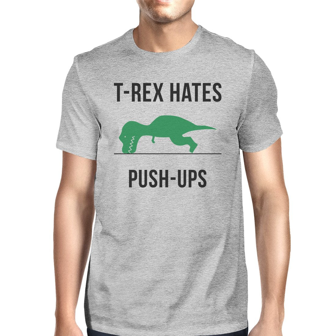 T-Rex Push Ups Mens Funny Workout Shirts Lightweight Cotton T-Shirt - 8 COLORS -