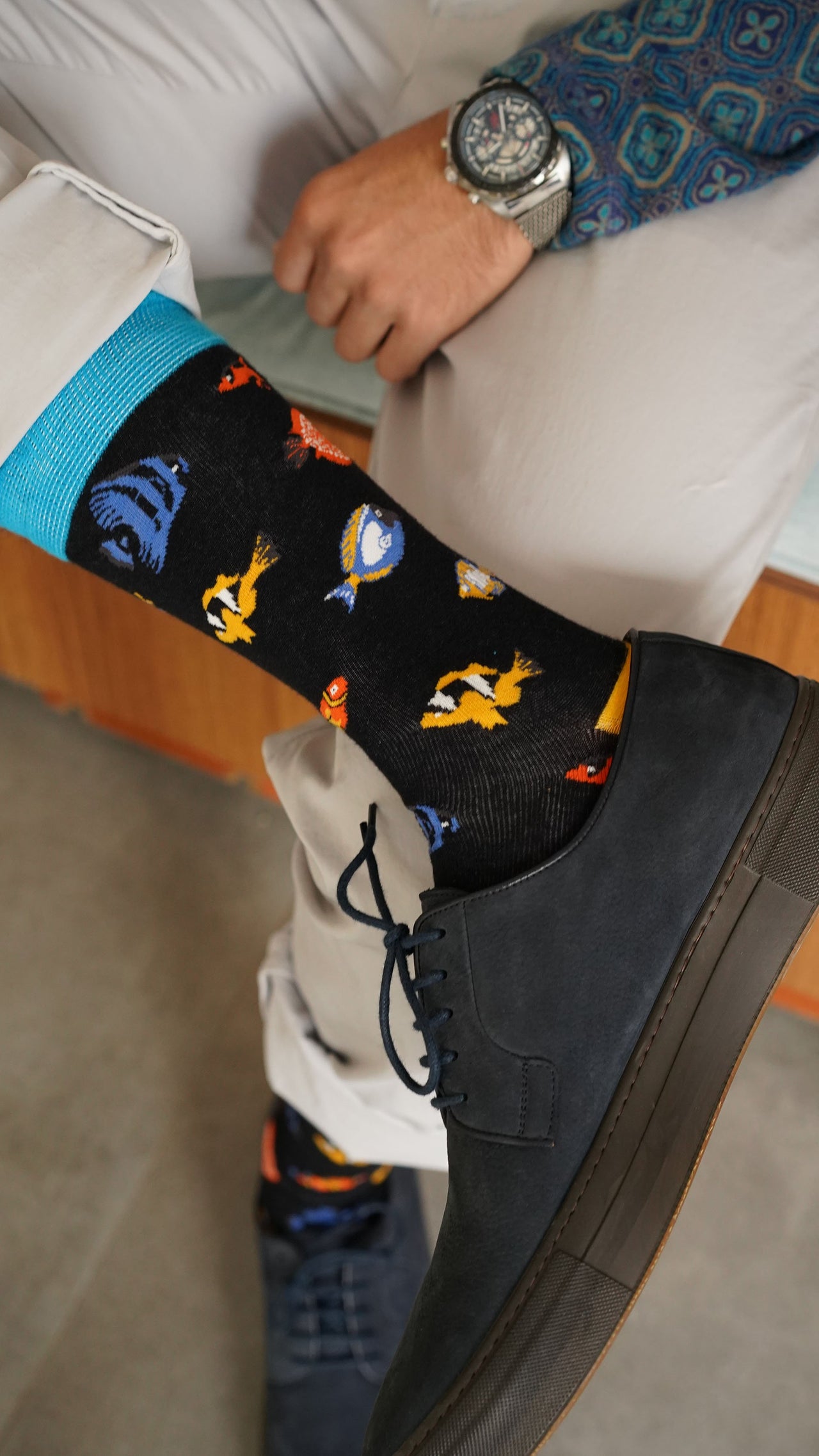 Men's Fish Socks - 1 COLOR -