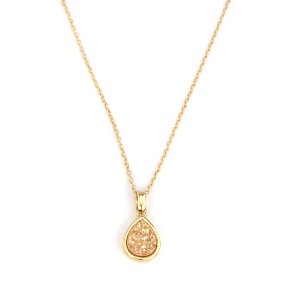 Christy Jean - Emma Teardrop Pendant in Gold - 6 COLORS -