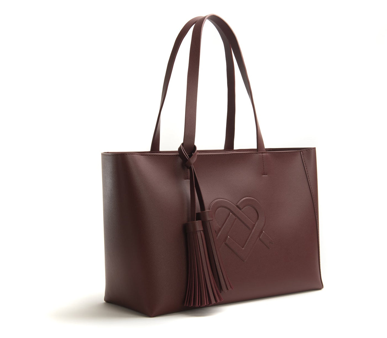 GUNAS NEW YORK - Tippi - Burgundy Vegan Leather Tote Bag - 1 COLOR -