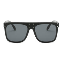 Thumbnail for Akron | S2060 - Flat Top Oversize Mirrored Square Sunglasses Circle - 4 COLORS -