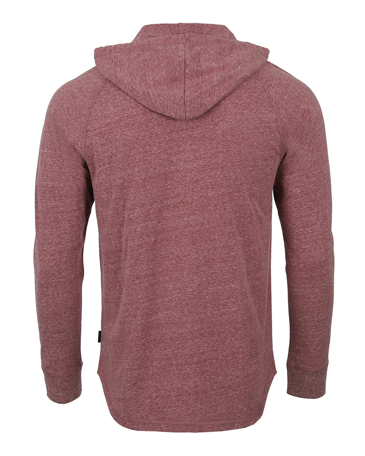 Men's Long Sleeve Henley Raglan Hoodie With Kangaroo Pocket - 1 COLOR -